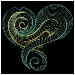 Rippled Neon Hearts 10(Sm) machine embroidery designs