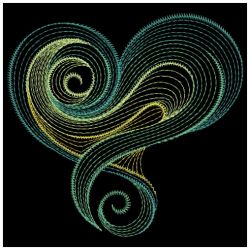 Rippled Neon Hearts 10(Lg) machine embroidery designs