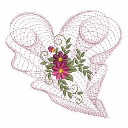 Rippled Floral Hearts 2 02(Md) machine embroidery designs