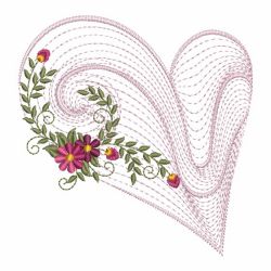 Rippled Floral Hearts 2 09(Lg)