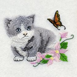 Butterfly And Kitten 02(Lg) machine embroidery designs