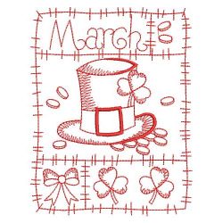 Redwork 12 Months Of The Year 03(Md) machine embroidery designs