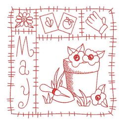 Redwork 12 Months Of The Year 05(Lg) machine embroidery designs