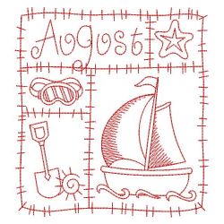 Redwork 12 Months Of The Year 08(Sm) machine embroidery designs