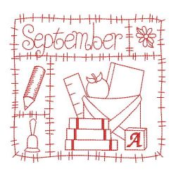 Redwork 12 Months Of The Year 09(Lg) machine embroidery designs