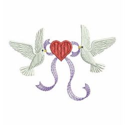 Wedding Doves 02 machine embroidery designs