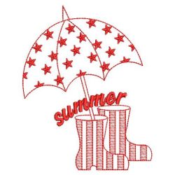 Redwork American Summer 05(Md) machine embroidery designs