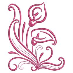 Calla Lilies Outline 07(Md) machine embroidery designs