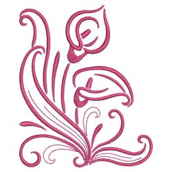 Calla Lilies Outline 07(Sm) machine embroidery designs