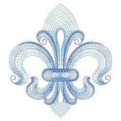 Rippled Fleur De Lis(Sm) machine embroidery designs