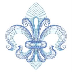 Rippled Fleur De Lis 01(Md) machine embroidery designs