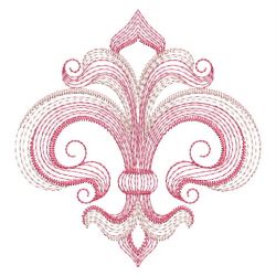 Rippled Fleur De Lis 04(Lg) machine embroidery designs