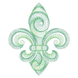 Rippled Fleur De Lis 07(Sm)