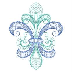 Rippled Fleur De Lis 10(Md) machine embroidery designs