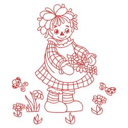 Redwork Country Ragdolls(Sm) machine embroidery designs