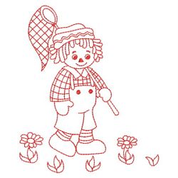 Redwork Country Ragdolls 10(Md) machine embroidery designs