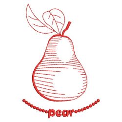 Redwork Fruits 01(Md) machine embroidery designs