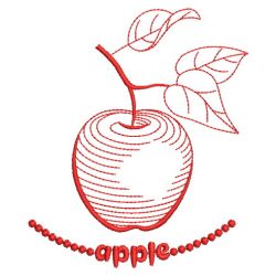 Redwork Fruits 02(Sm) machine embroidery designs