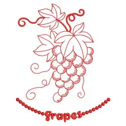 Redwork Fruits 03(Lg) machine embroidery designs