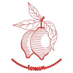 Redwork Fruits 05(Sm) machine embroidery designs