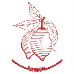 Redwork Fruits 05(Md) machine embroidery designs