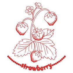 Redwork Fruits 07(Lg) machine embroidery designs