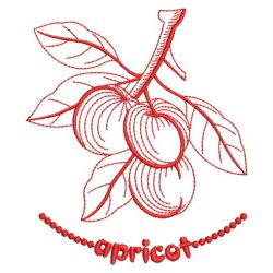 Redwork Fruits 09(Md) machine embroidery designs