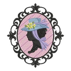 Victorian Lady Silhouettes 01 machine embroidery designs