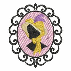 Victorian Lady Silhouettes 04 machine embroidery designs
