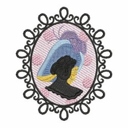 Victorian Lady Silhouettes 07 machine embroidery designs