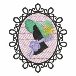 Victorian Lady Silhouettes 09 machine embroidery designs