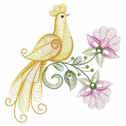 Rippled Floral Birds 09(Lg) machine embroidery designs