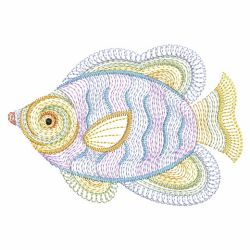 Rippled Tropical Fish 01(Sm) machine embroidery designs