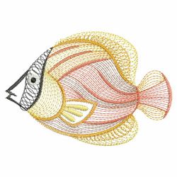 Rippled Tropical Fish 02(Sm) machine embroidery designs