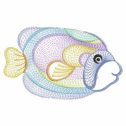 Rippled Tropical Fish 06(Sm) machine embroidery designs