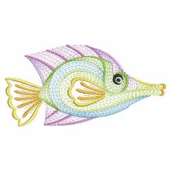 Rippled Tropical Fish 07(Sm) machine embroidery designs
