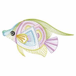 Rippled Tropical Fish 09(Lg) machine embroidery designs