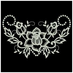 White Work Roses 09(Lg) machine embroidery designs