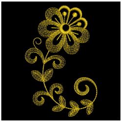 Golden Rippled Flowers(Lg) machine embroidery designs