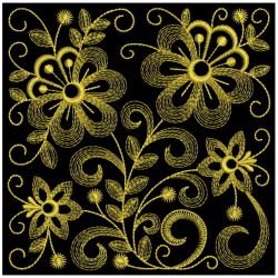 Golden Rippled Flowers 10(Md) machine embroidery designs