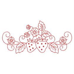 Redwork Yummy Strawberries 04(Sm) machine embroidery designs