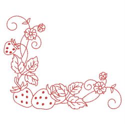Redwork Yummy Strawberries 05(Md) machine embroidery designs