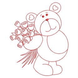 Redwork Valentine Bears 03(Lg) machine embroidery designs
