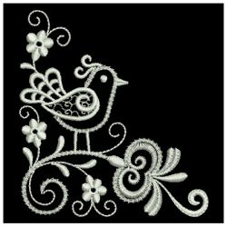 White Work Birds 02(Md) machine embroidery designs