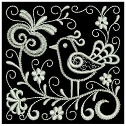 White Work Birds 06(Lg) machine embroidery designs