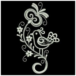 White Work Birds 08(Lg) machine embroidery designs