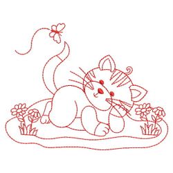 Redwork Garden Kitty 03(Sm)