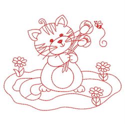 Redwork Garden Kitty 04(Lg)