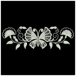 White Work Butterflies(Md) machine embroidery designs