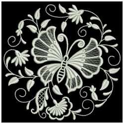 White Work Butterflies 03(Sm)